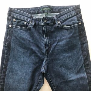 LAUREN Ralph Lauren Dark Wash Blue Straight Leg Jeans Size 12